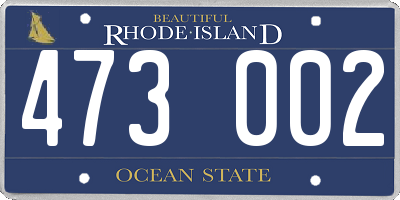 RI license plate 473002
