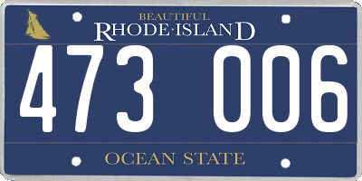 RI license plate 473006