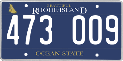 RI license plate 473009