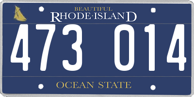 RI license plate 473014