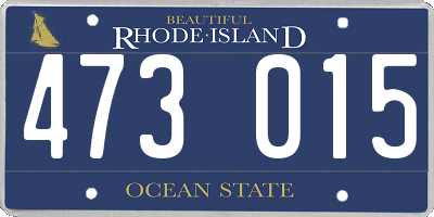 RI license plate 473015