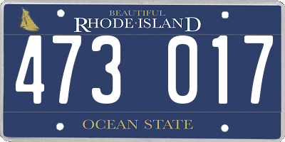 RI license plate 473017