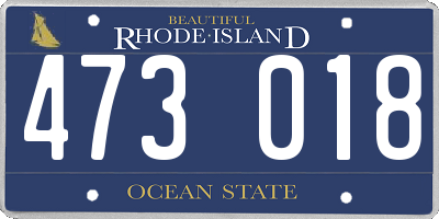 RI license plate 473018