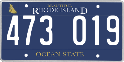 RI license plate 473019