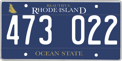 RI license plate 473022