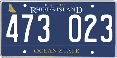 RI license plate 473023