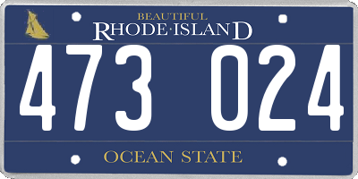 RI license plate 473024