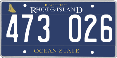 RI license plate 473026