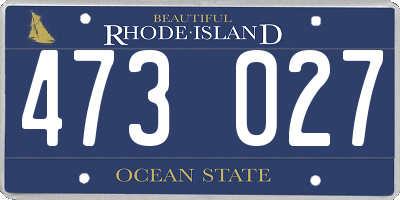 RI license plate 473027