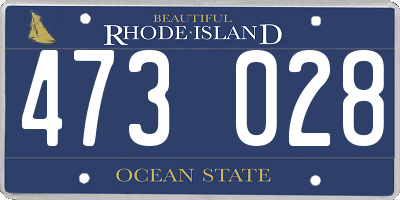 RI license plate 473028
