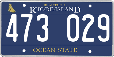 RI license plate 473029