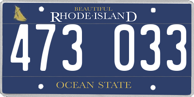 RI license plate 473033