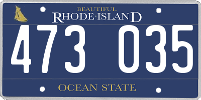 RI license plate 473035
