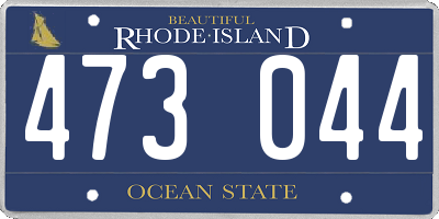 RI license plate 473044