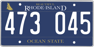 RI license plate 473045