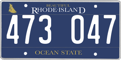 RI license plate 473047