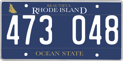 RI license plate 473048