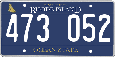 RI license plate 473052
