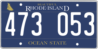 RI license plate 473053