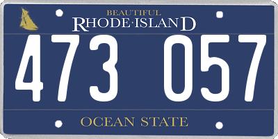 RI license plate 473057