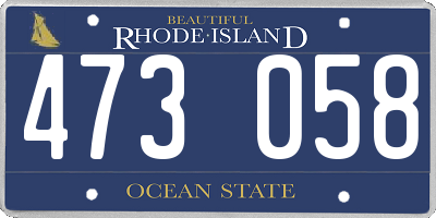 RI license plate 473058
