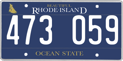 RI license plate 473059