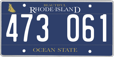 RI license plate 473061
