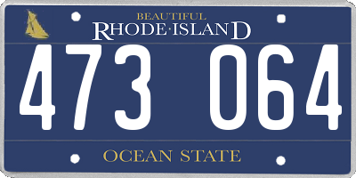 RI license plate 473064