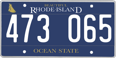RI license plate 473065