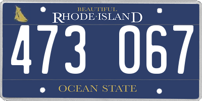 RI license plate 473067