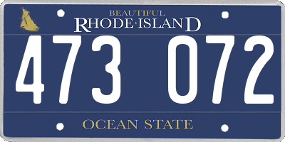 RI license plate 473072