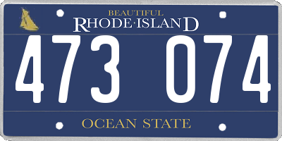 RI license plate 473074