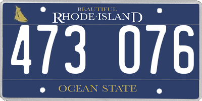 RI license plate 473076