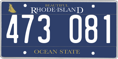 RI license plate 473081