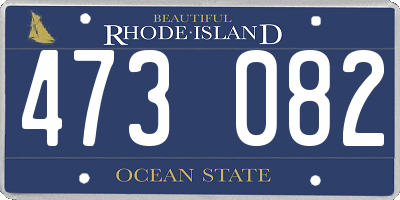 RI license plate 473082