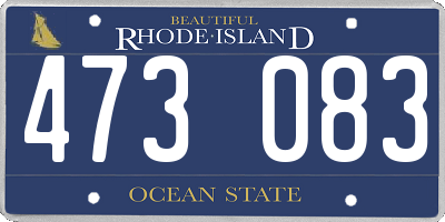RI license plate 473083