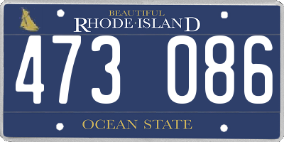 RI license plate 473086