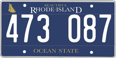 RI license plate 473087
