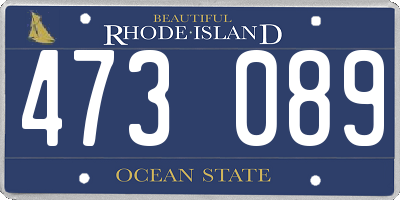 RI license plate 473089