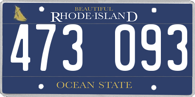 RI license plate 473093