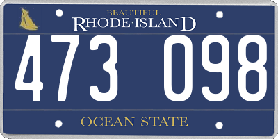 RI license plate 473098