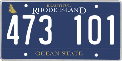 RI license plate 473101