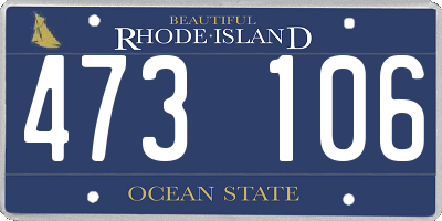 RI license plate 473106