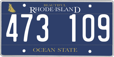 RI license plate 473109