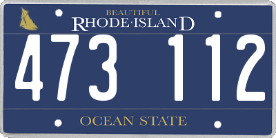 RI license plate 473112