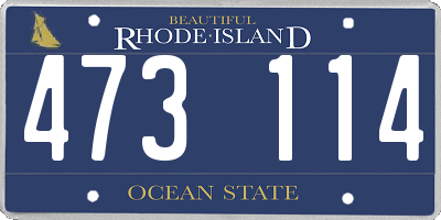 RI license plate 473114