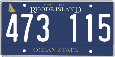 RI license plate 473115