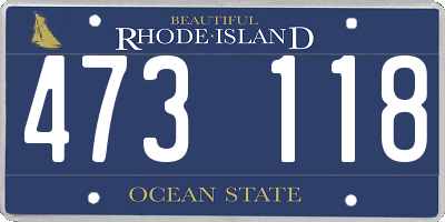RI license plate 473118