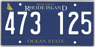 RI license plate 473125