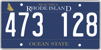RI license plate 473128